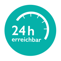 24 Stunden erreichbar